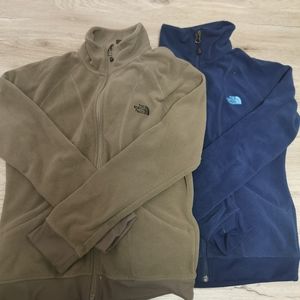 Used The North Face zip jackets x 2, size small.